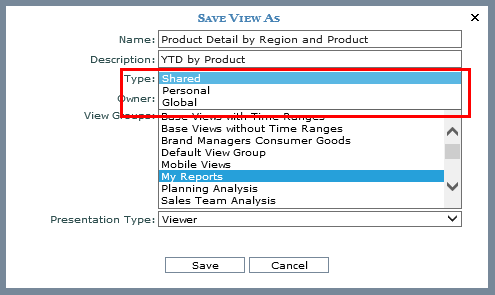 Help -- View Types and Recommendations