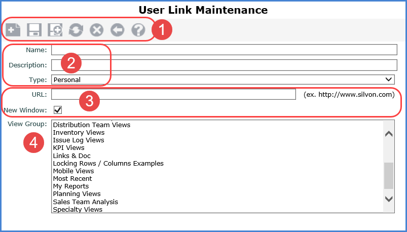 Help -- User Link Maintenance Window