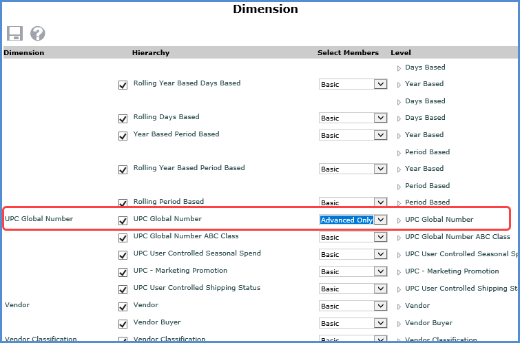 Help -- Introduction to Dimension Access and Select Members Options
