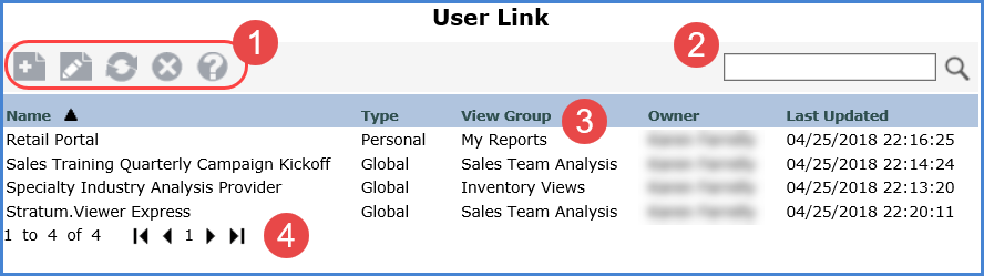 Help -- User Link List Window